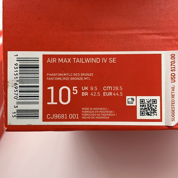 Air Max Tailwind IV SE - Picture 10 of 11